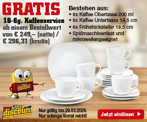 Gratis Kaffeeservice 18-tlg.
