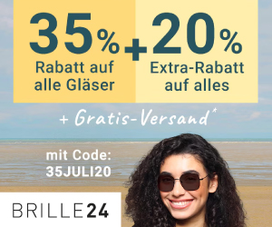 35% Rabatt auf Gläser + 20% auf alles